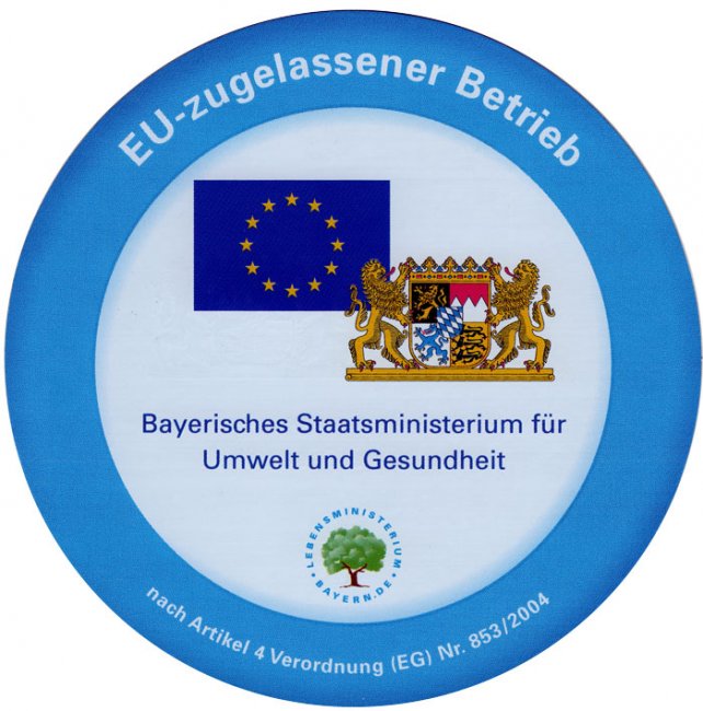 Zertifikat - EU-zugelassener Betrieb